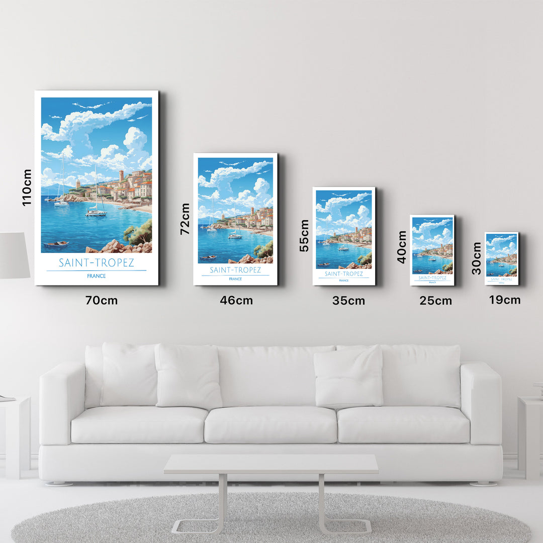 Saint-Tropez France-Travel Posters | Glass Wall Art