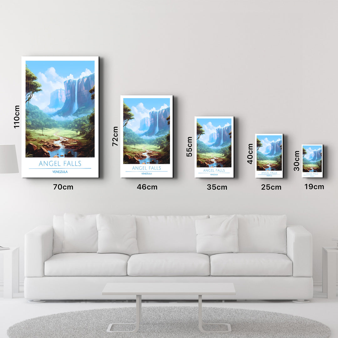 Angel Falls Venezula-Travel Posters | Glass Wall Art