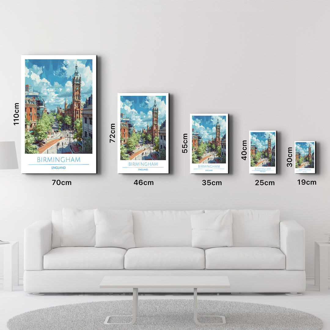 Birmingham England-Travel Posters | Glass Wall Art