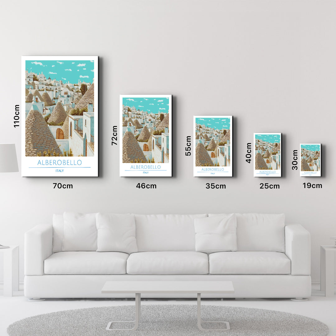 Alberobello Italy-Travel Posters | Glass Wall Art