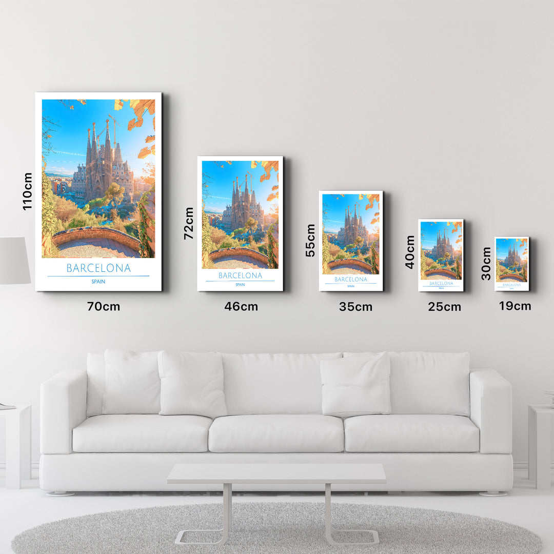 Barcelona Spain-Travel Posters | Glass Wall Art