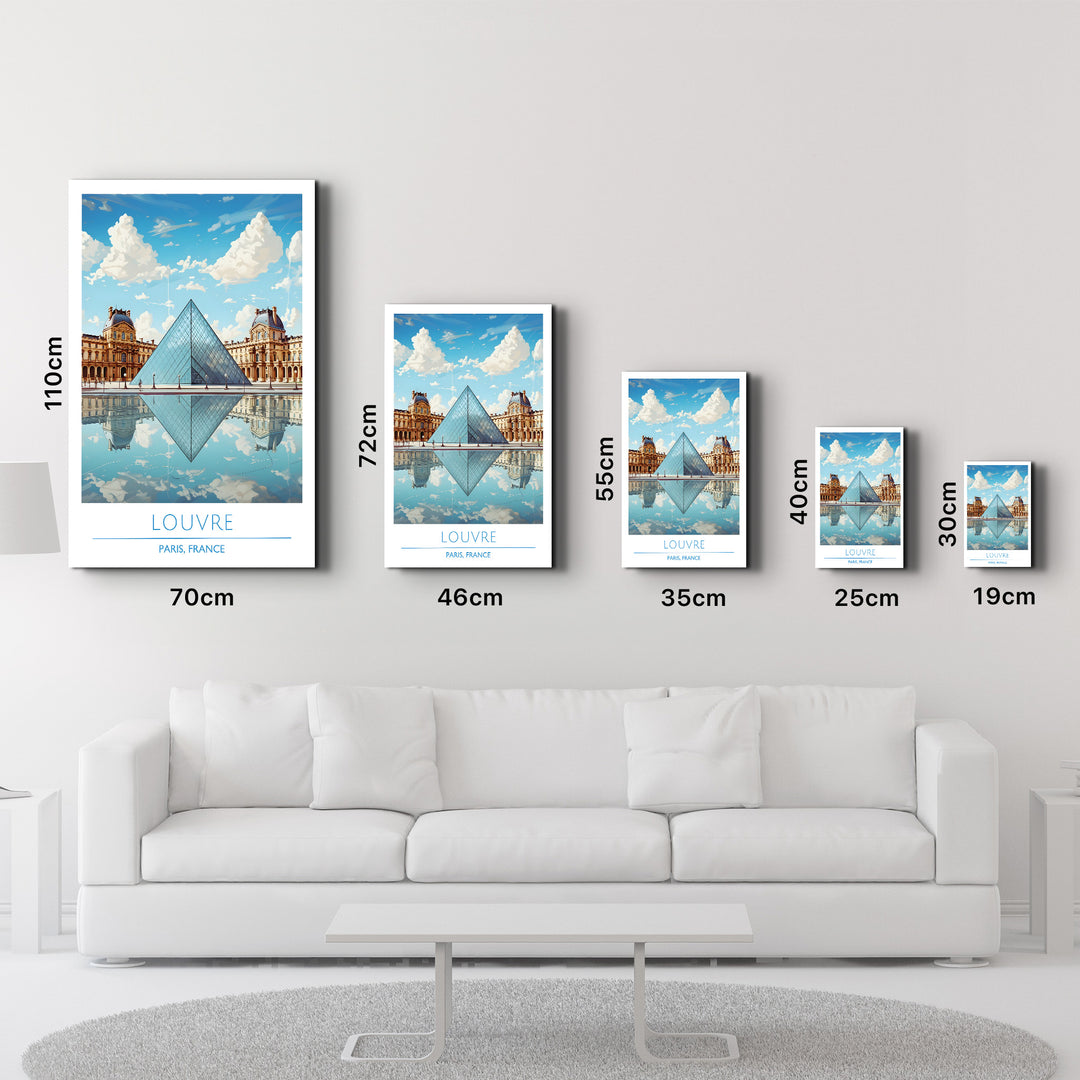 Louvre-Paris France-Travel Posters | Glass Wall Art