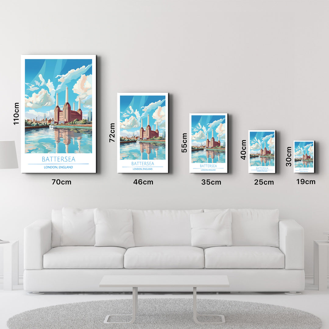 Battersea-London England-Travel Posters | Glass Wall Art