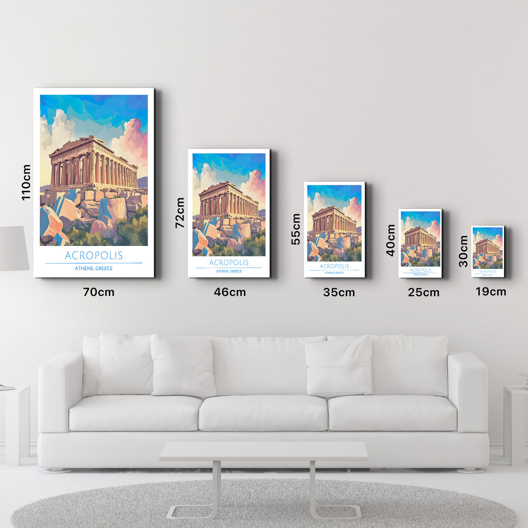 Acropolis-Athens Greece-Travel Posters | Glass Wall Art