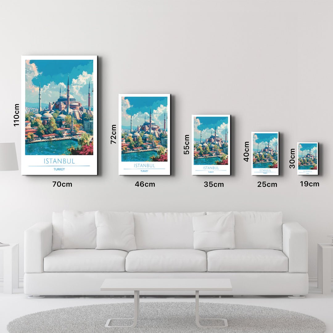 Istanbul Turkey-Travel Posters | Glass Wall Art