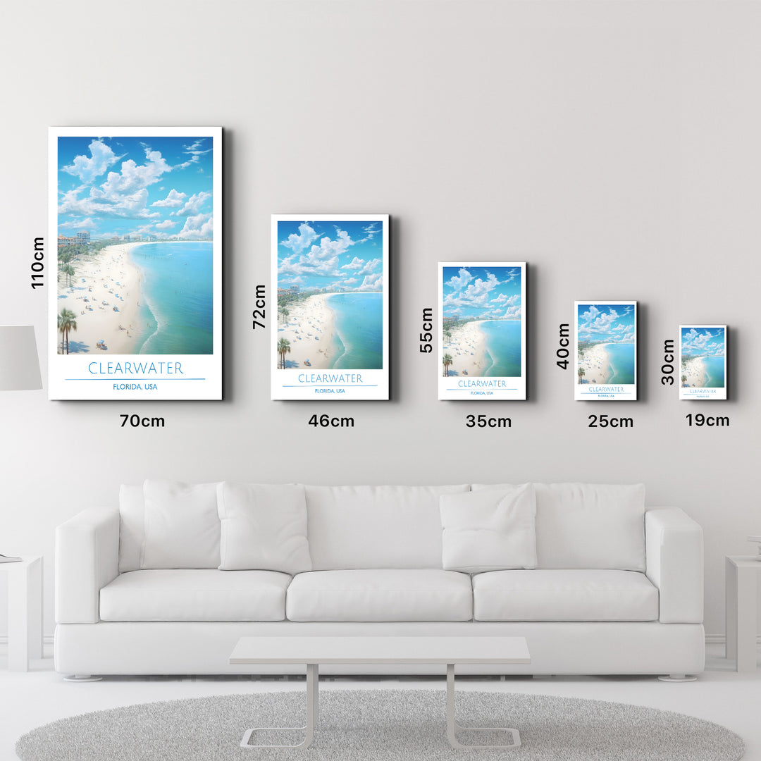 Clearwater-Florida USA-Travel Posters | Glass Wall Art