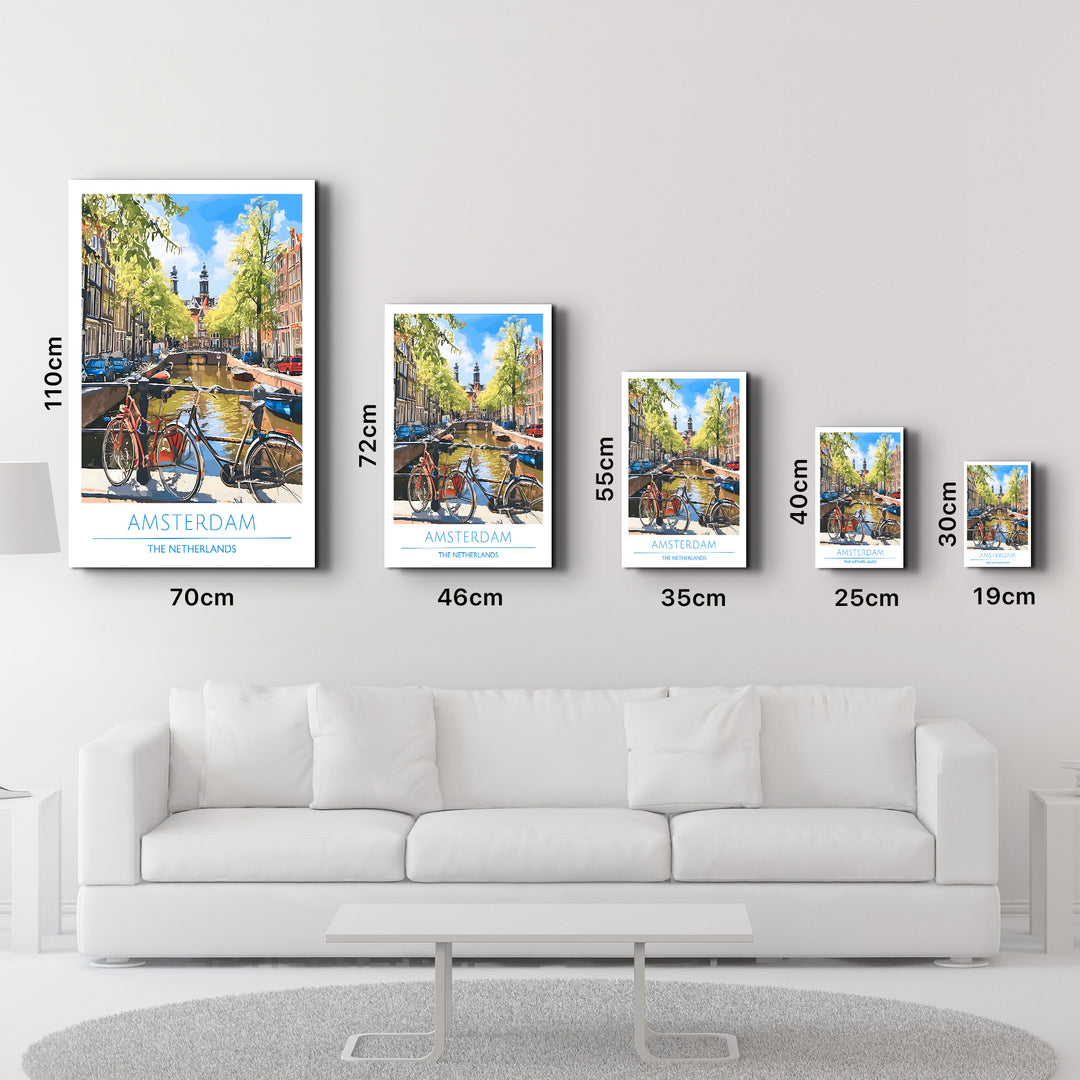 Amsterdam The Netherland-Travel Posters | Glass Wall Art