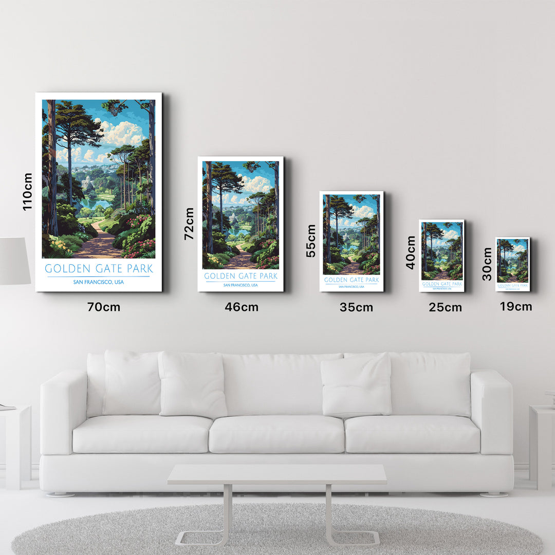 Golden Gate Park-San Francisco USA-Travel Posters | Glass Wall Art