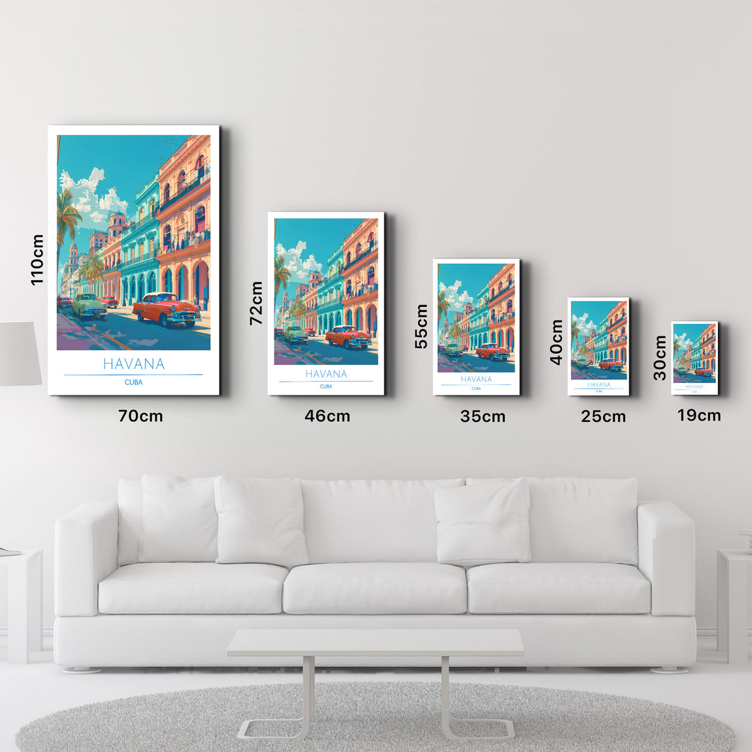 Havana Cuba-Travel Posters | Glass Wall Art