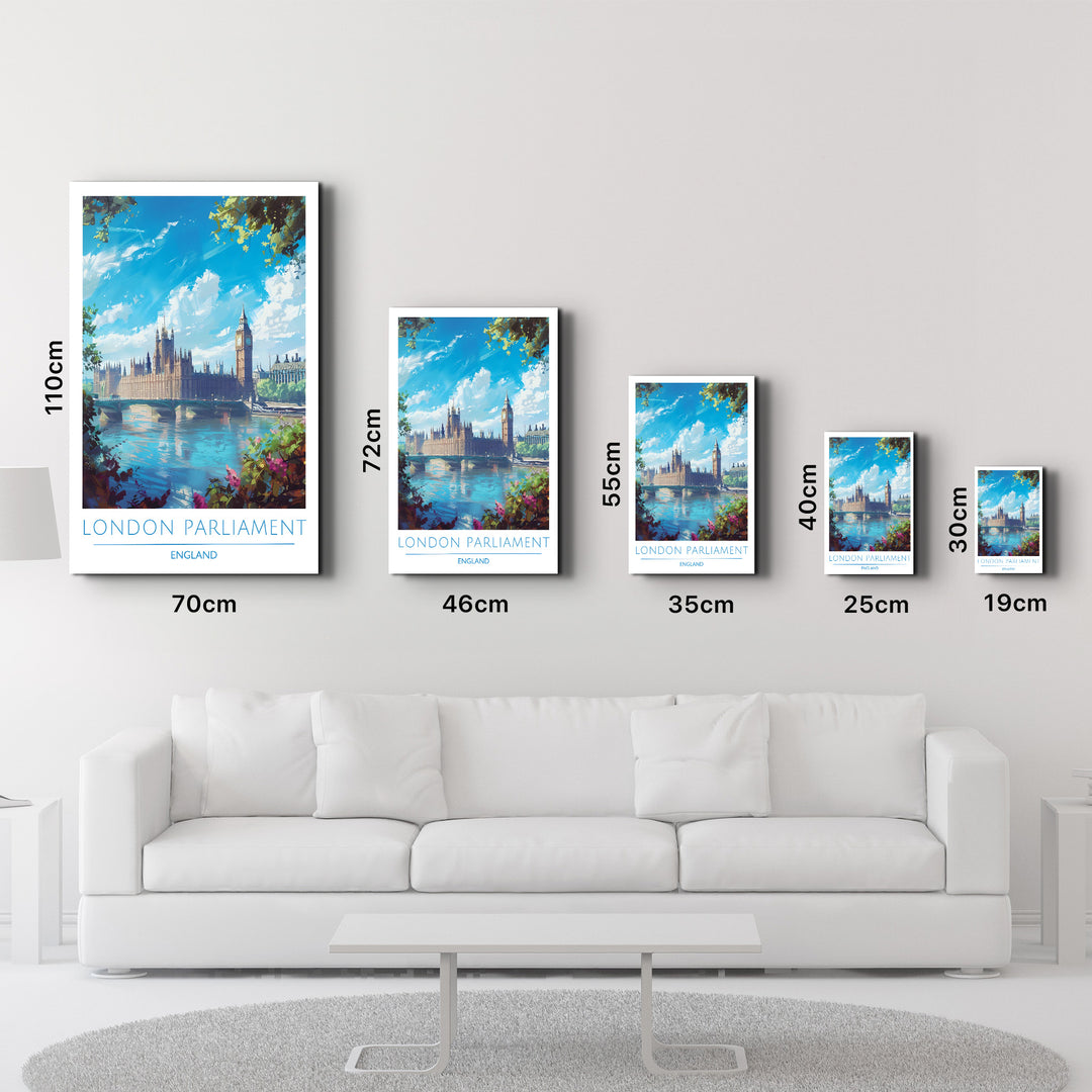 London Parliament England-Travel Posters | Glass Wall Art