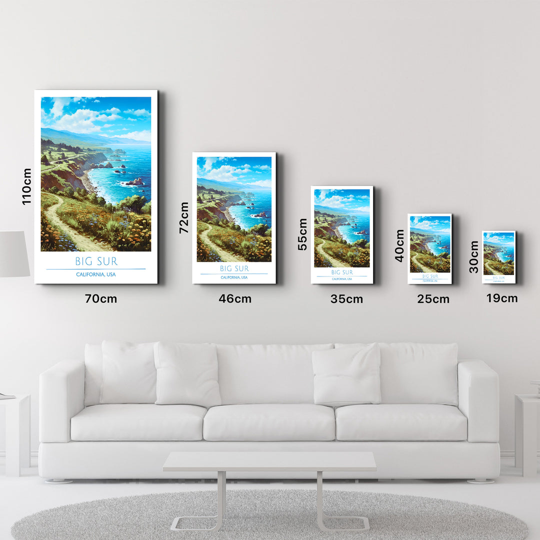 Big Sur-California USA-Travel Posters | Glass Wall Art