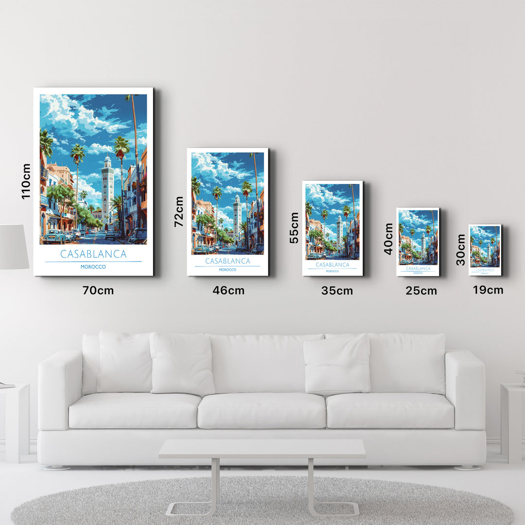 Casablanca Morocco-Travel Posters | Glass Wall Art