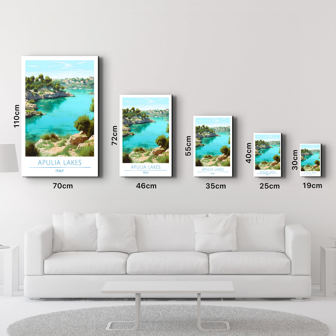 Apulia Lakes Italy-Travel Posters | Glass Wall Art