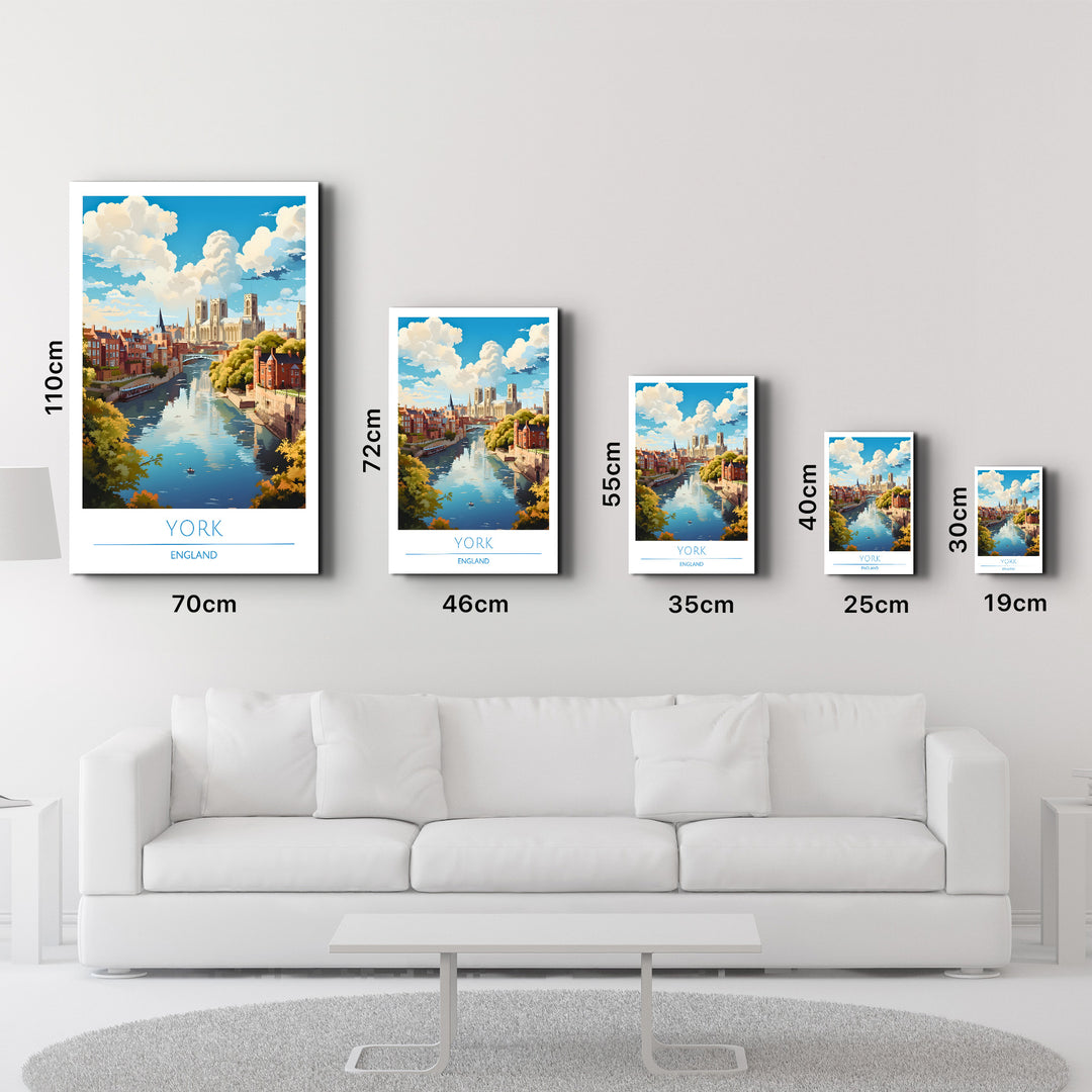 York England-Travel Posters | Glass Wall Art