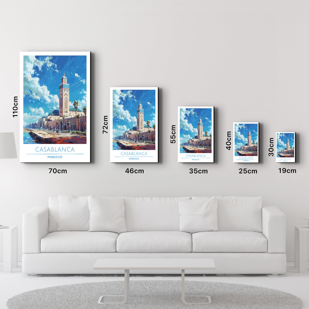 Casablanca Morocco-Travel Posters | Glass Wall Art