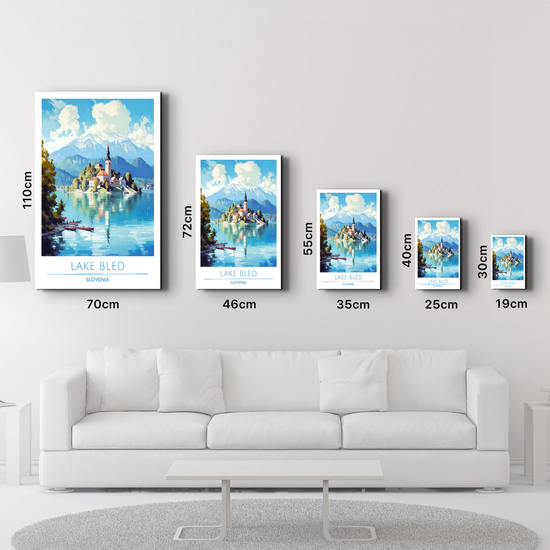 Lake Bled Slovenia-Travel Posters | Glass Wall Art