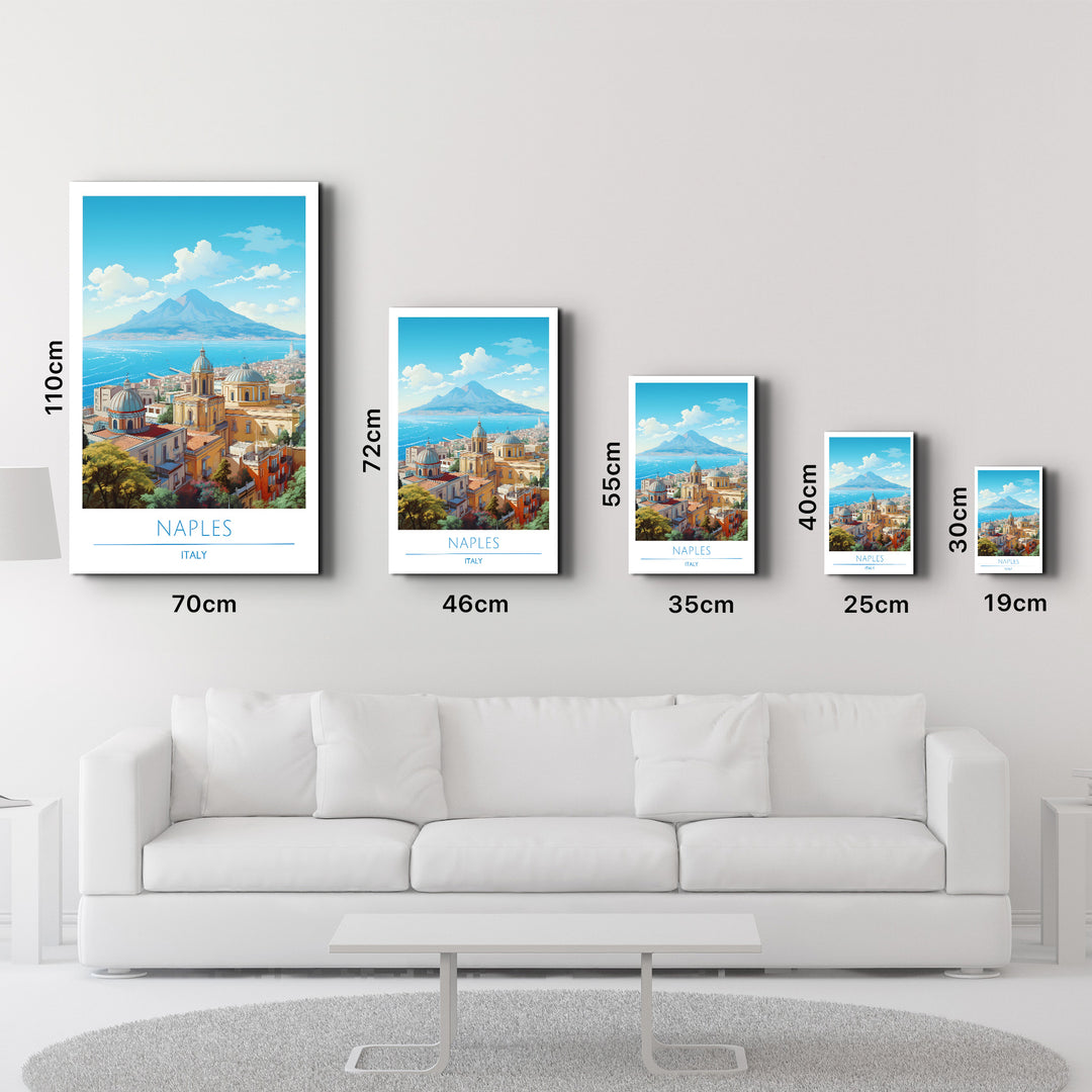 Naples Italy-Travel Posters | Glass Wall Art