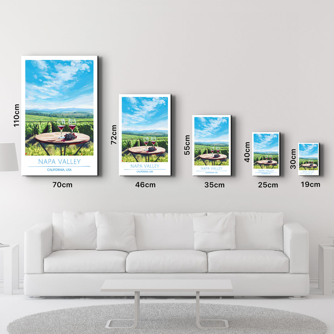 Napa Valley-California USA-Travel Posters | Glass Wall Art