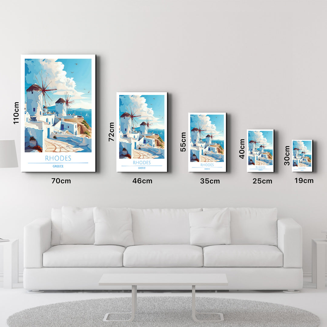 Rhodes Greece-Travel Posters | Glass Wall Art