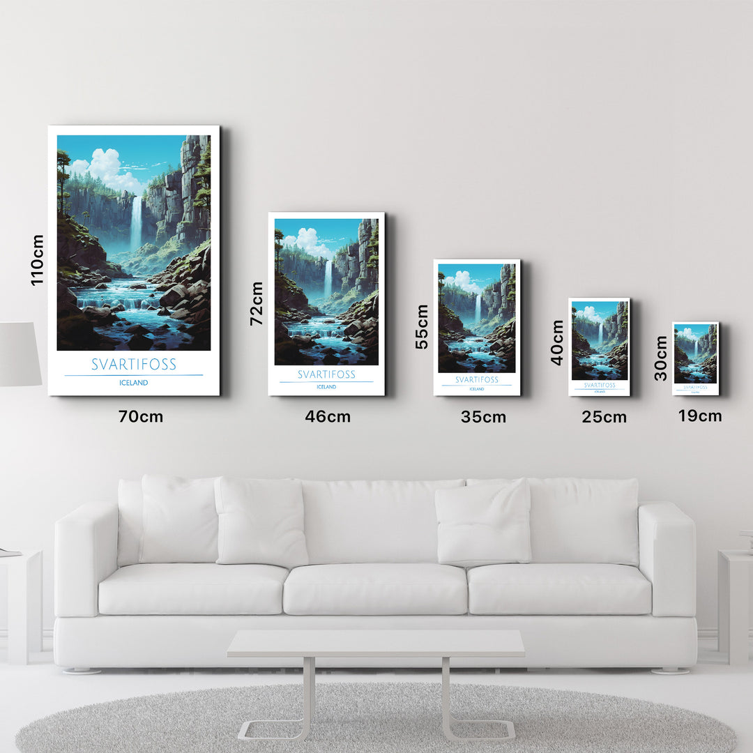 Svartifoss Iceland-Travel Posters | Glass Wall Art