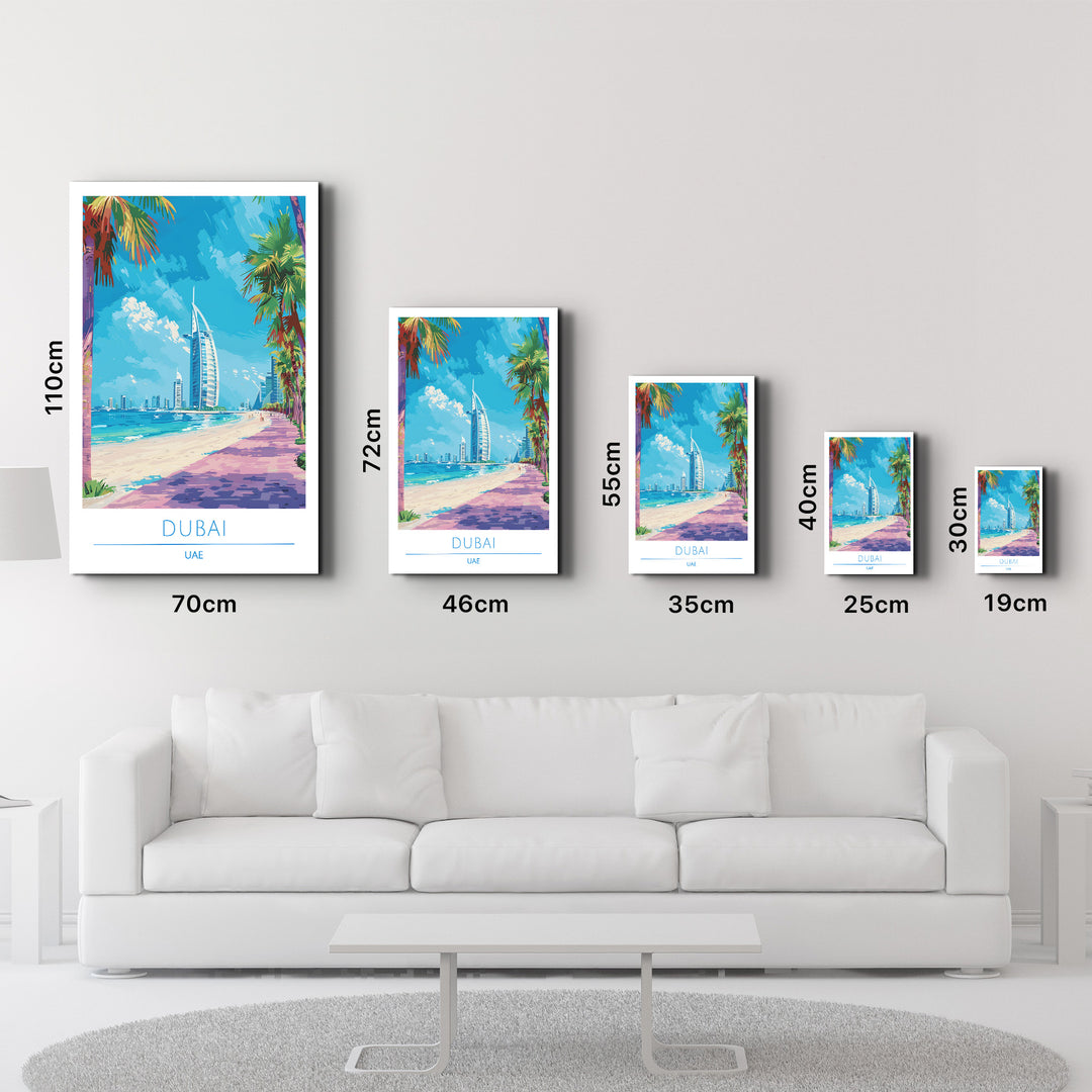 Dubai UAE-Travel Posters | Glass Wall Art