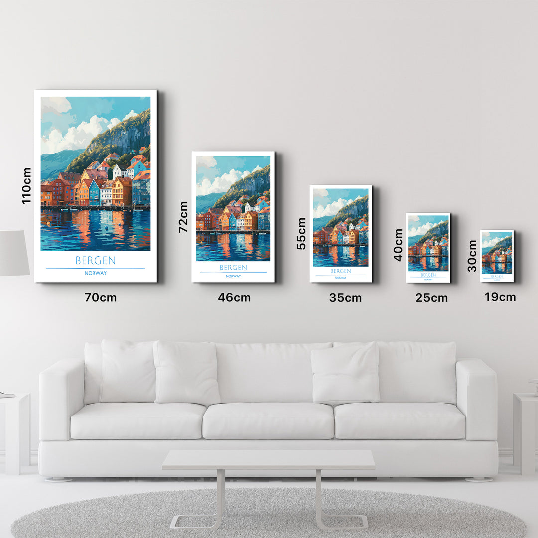 Bergen Norway-Travel Posters | Glass Wall Art