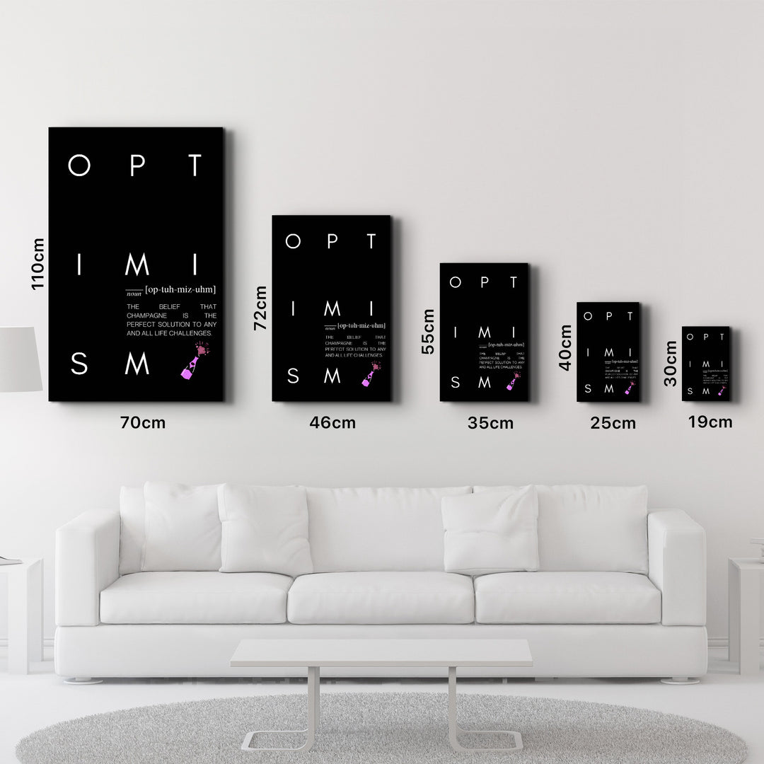 Optimism - Glass Wall Art