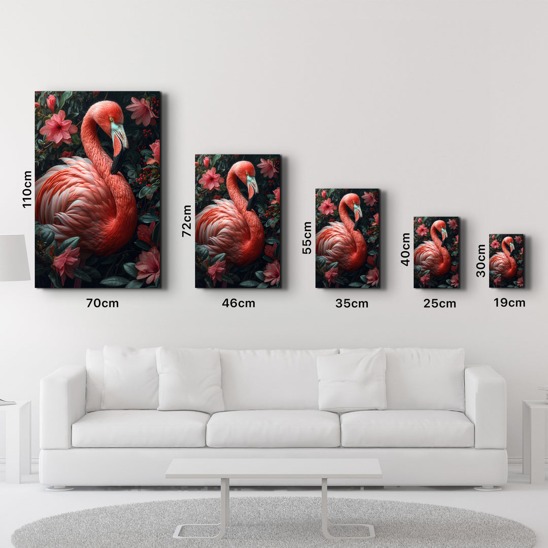 Beautiful Flamingo - Glass Wall Art