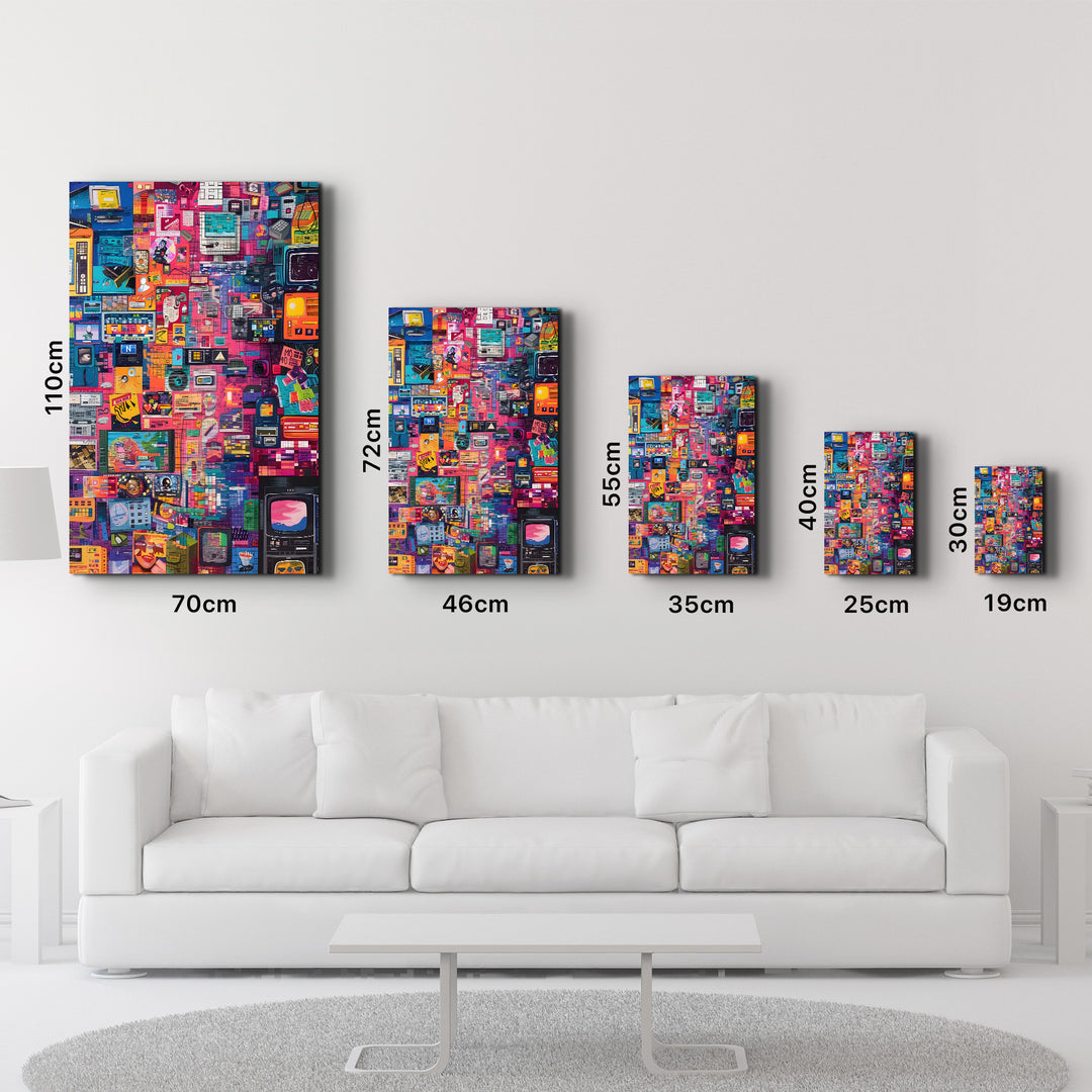 Abstract Music Collage- Glass Wall Art