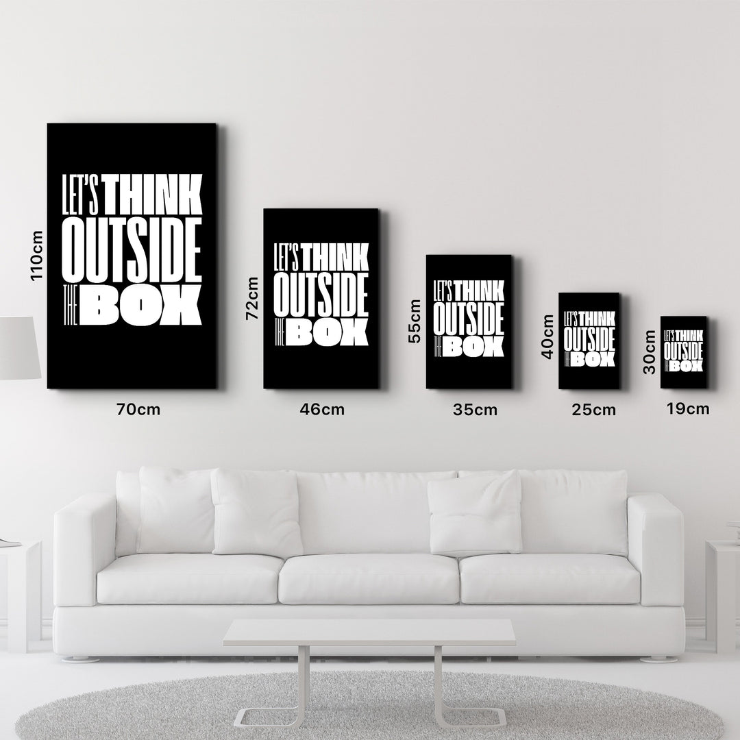 Think Outside the Box | Motivational Glass Wall Art