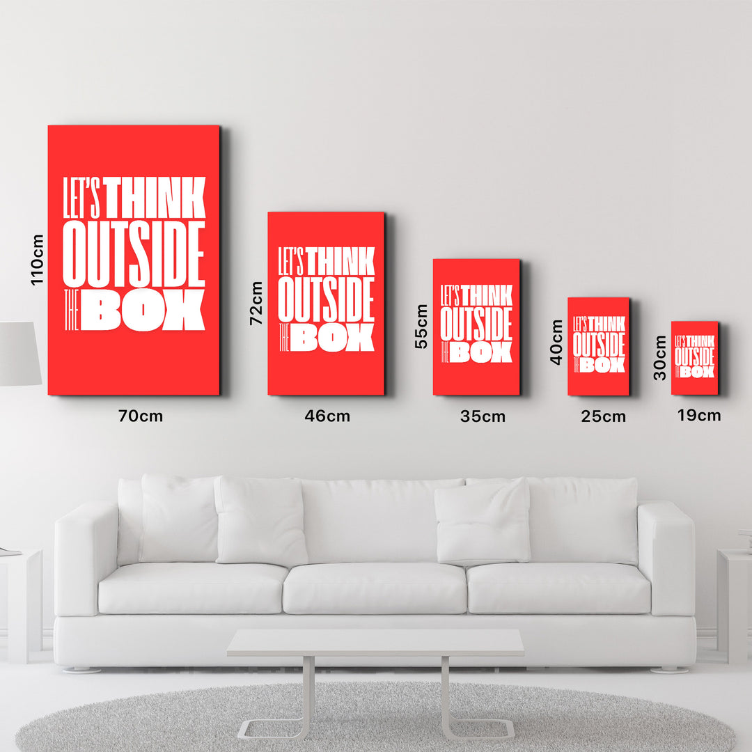 Think Outside the Box | Motivational Glass Wall Art