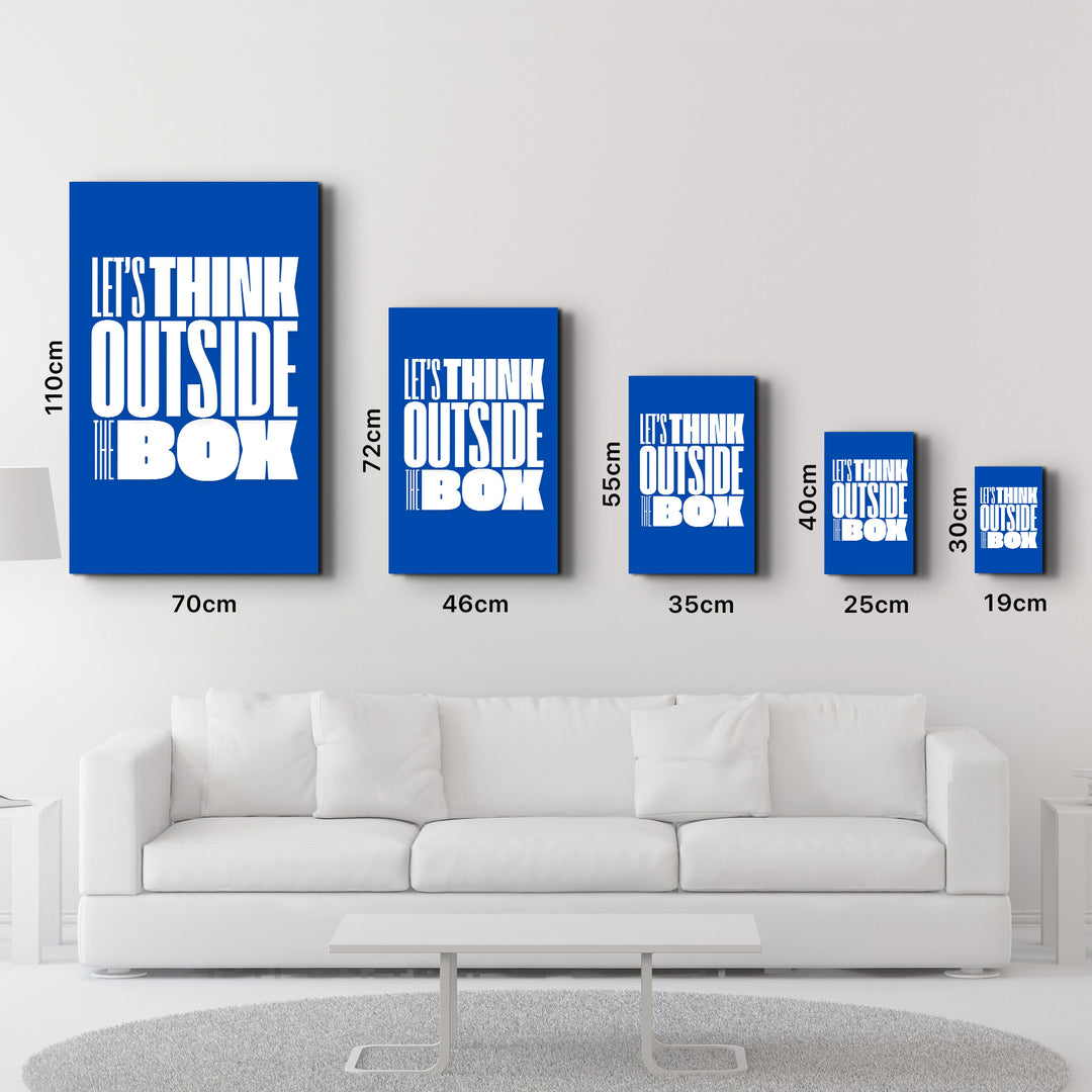 Think Outside the Box | Motivational Glass Wall Art