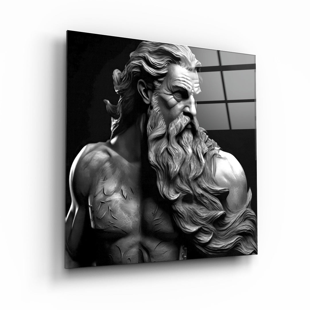 ."Zeus Myth". Designers Collection Glass Wall Art