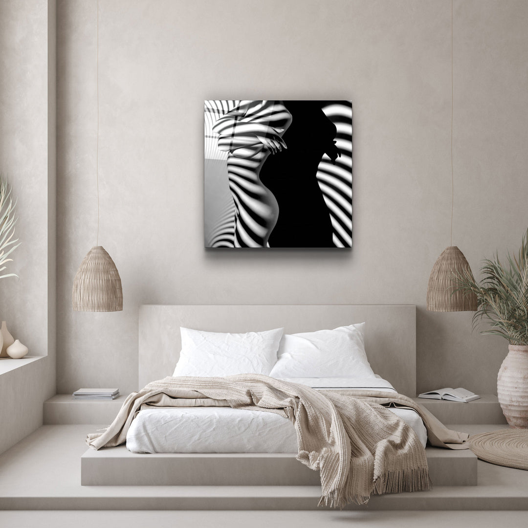 ."Naked Shadows". Designers Collection Glass Wall Art