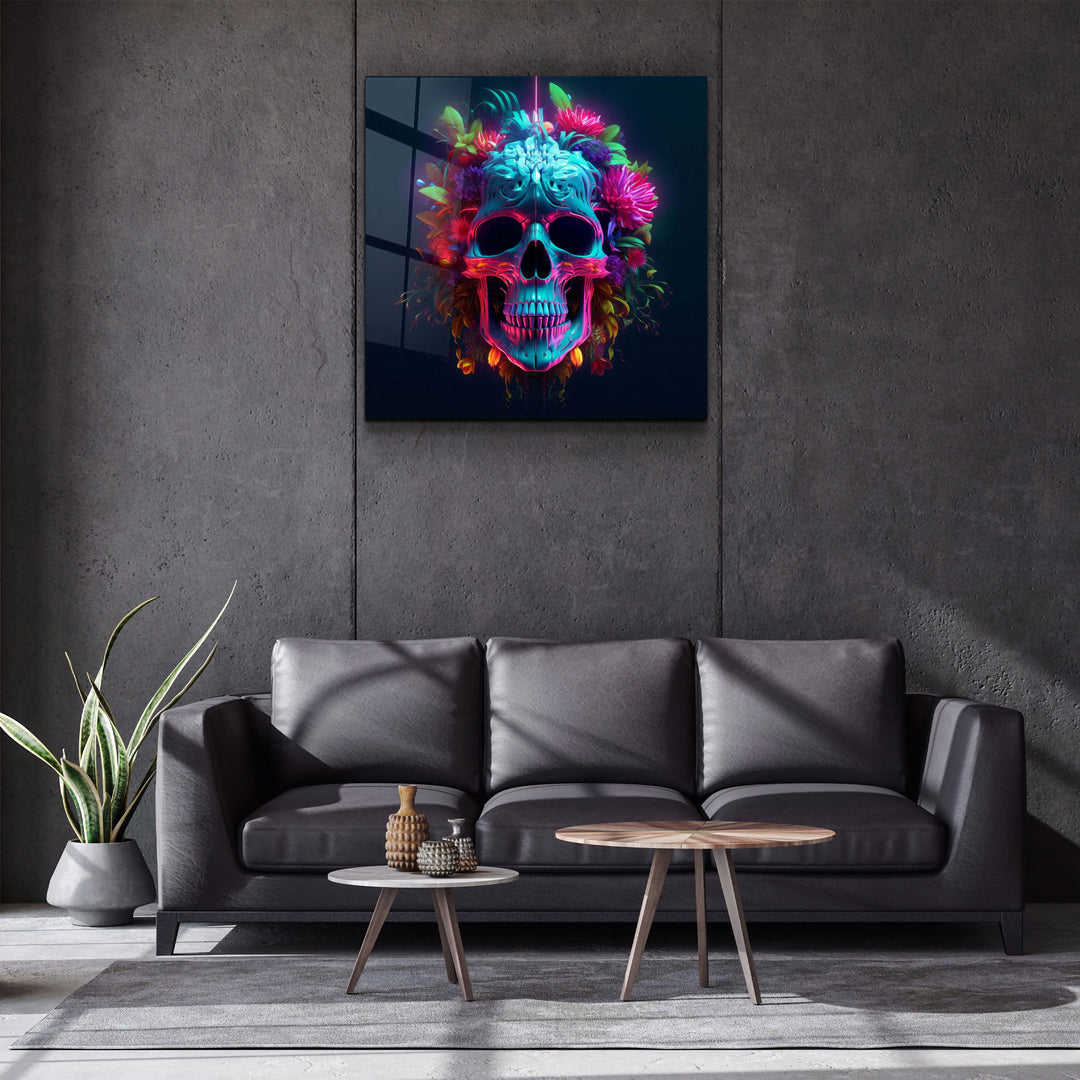 ."Skull". Designers Collection Glass Wall Art