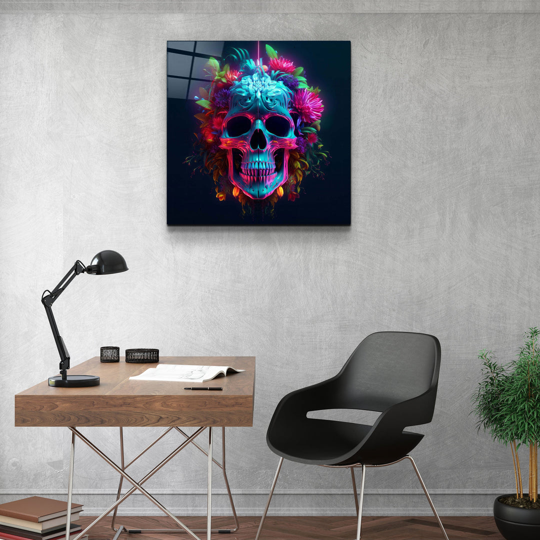 ."Skull". Designers Collection Glass Wall Art