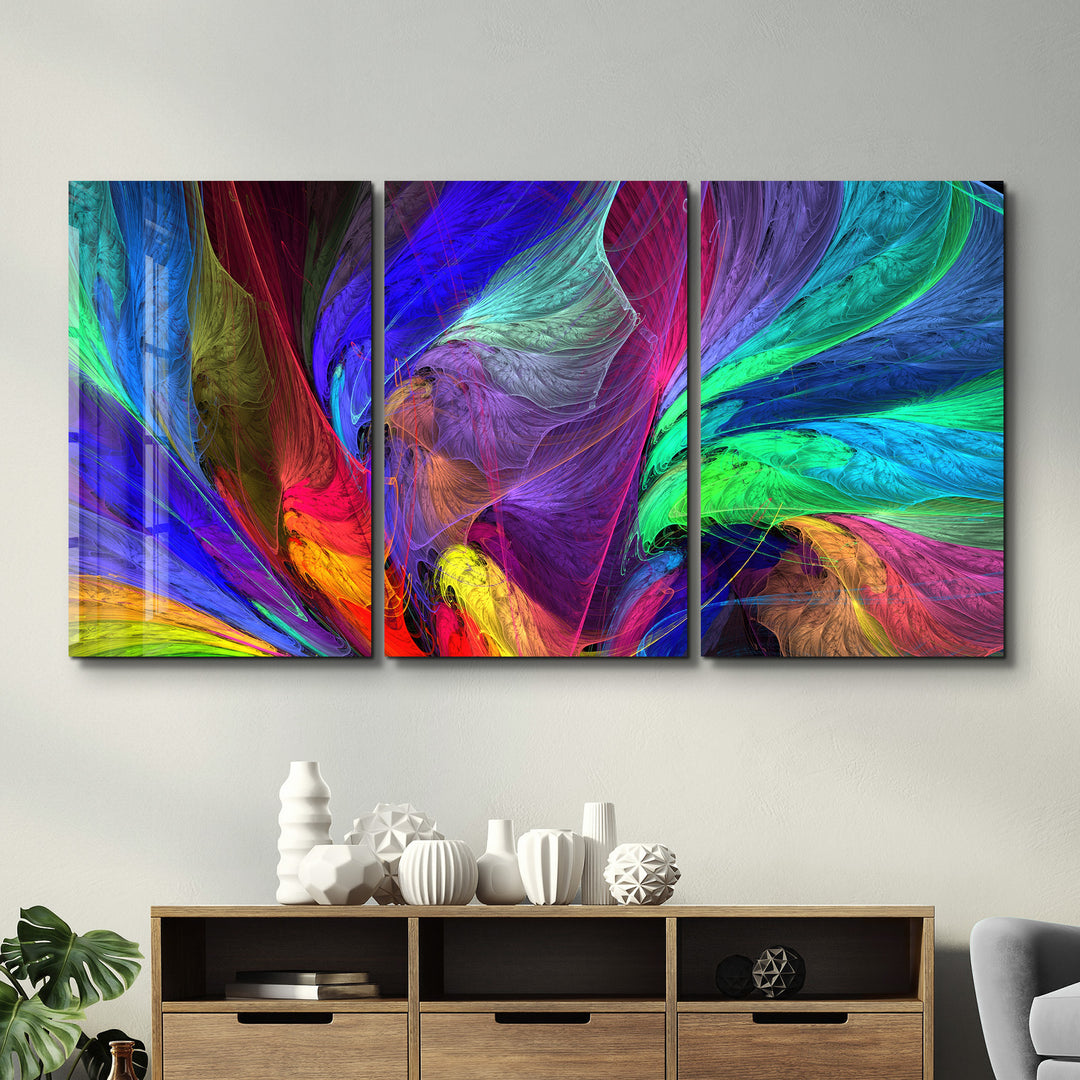 ・"Colorized - Trio"・Glass Wall Art