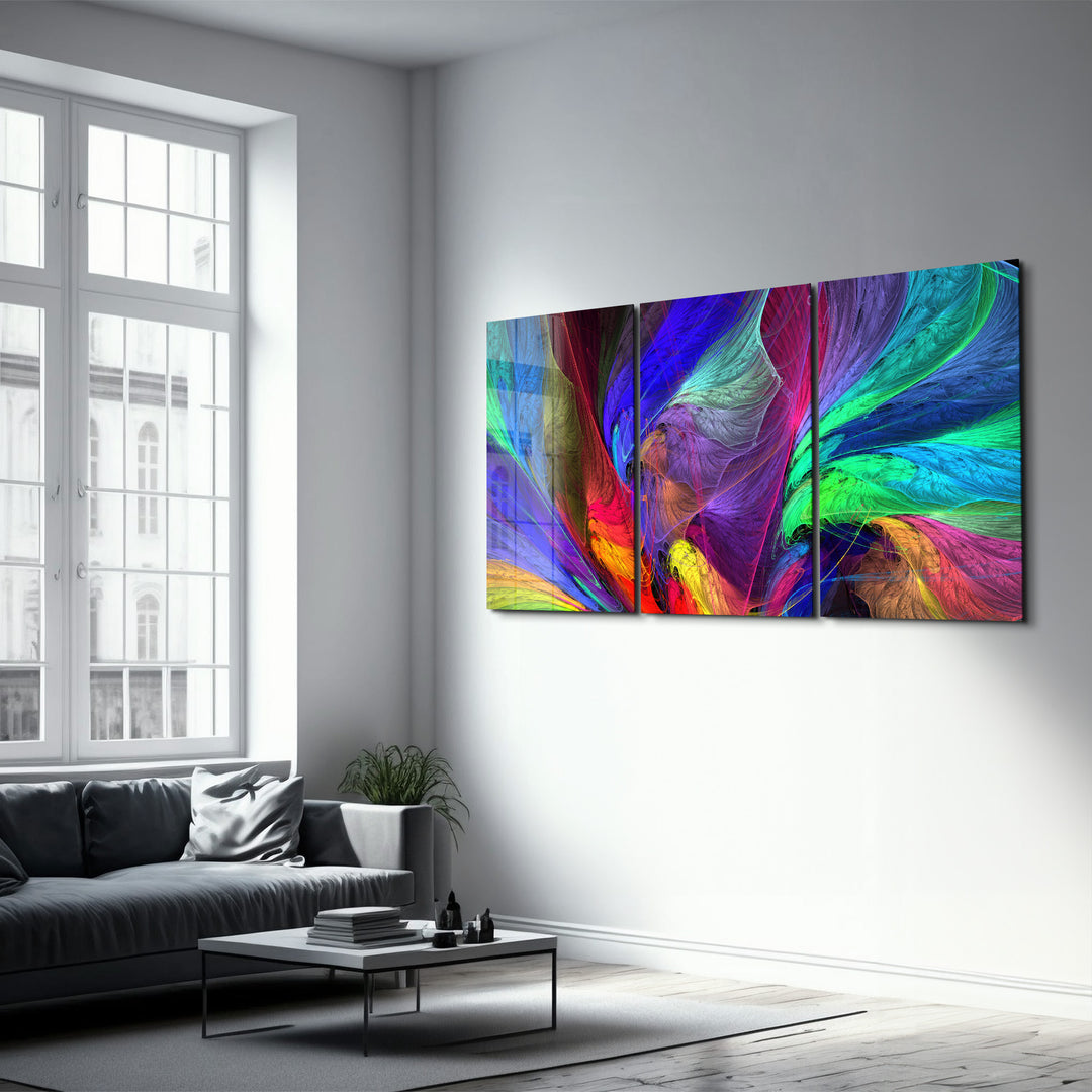 ・"Colorized - Trio"・Glass Wall Art