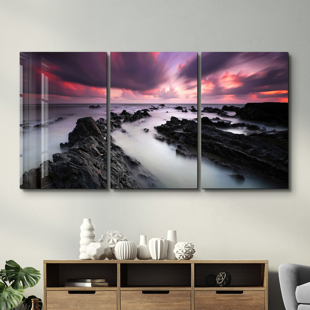 ・"The Fog - Trio"・Glass Wall Art