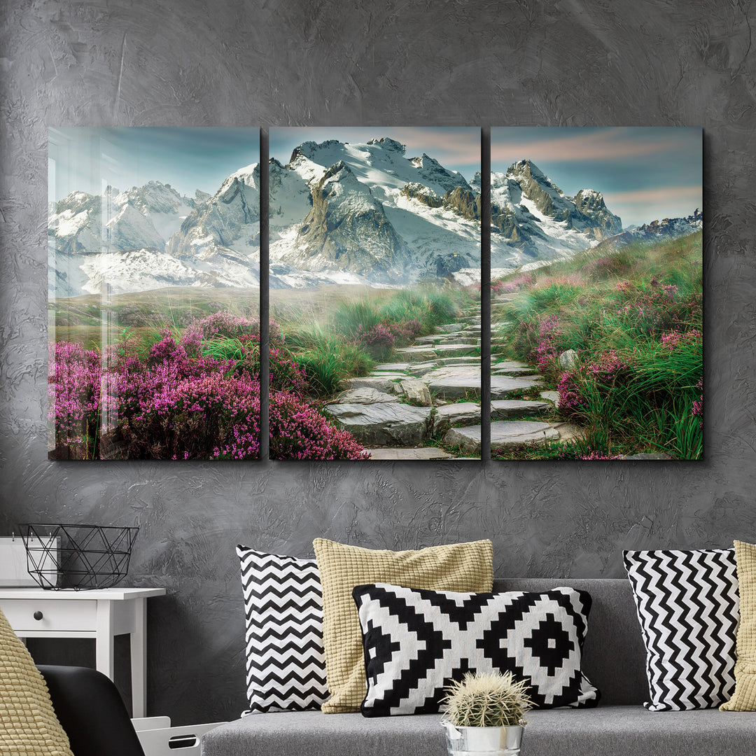 ・"Pathway - Trio"・Glass Wall Art