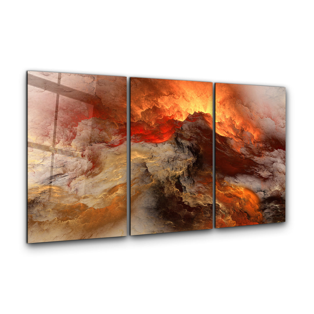 ・"Lava - Trio"・Glass Wall Art