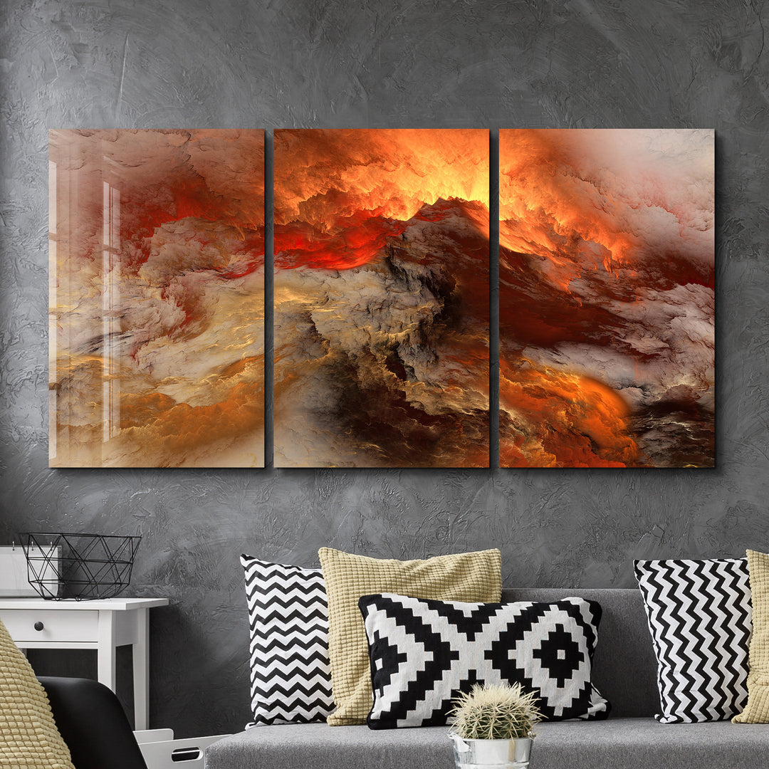 ・"Lava - Trio"・Glass Wall Art