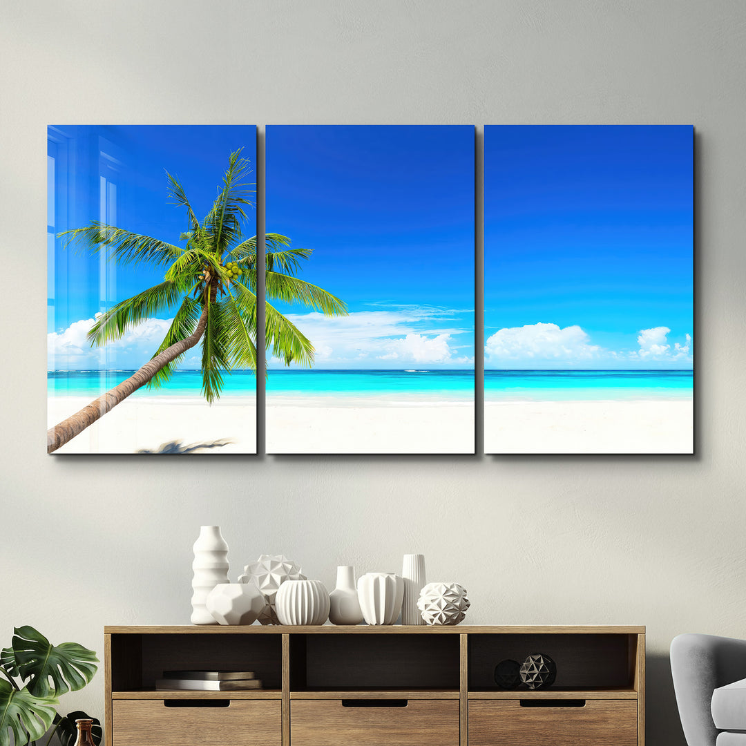 ・"Beach - Trio"・Glass Wall Art