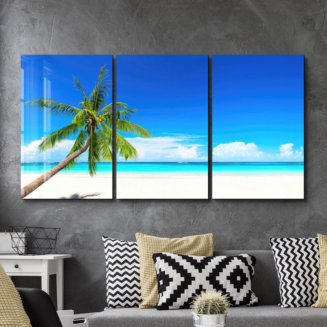 ・"Beach - Trio"・Glass Wall Art