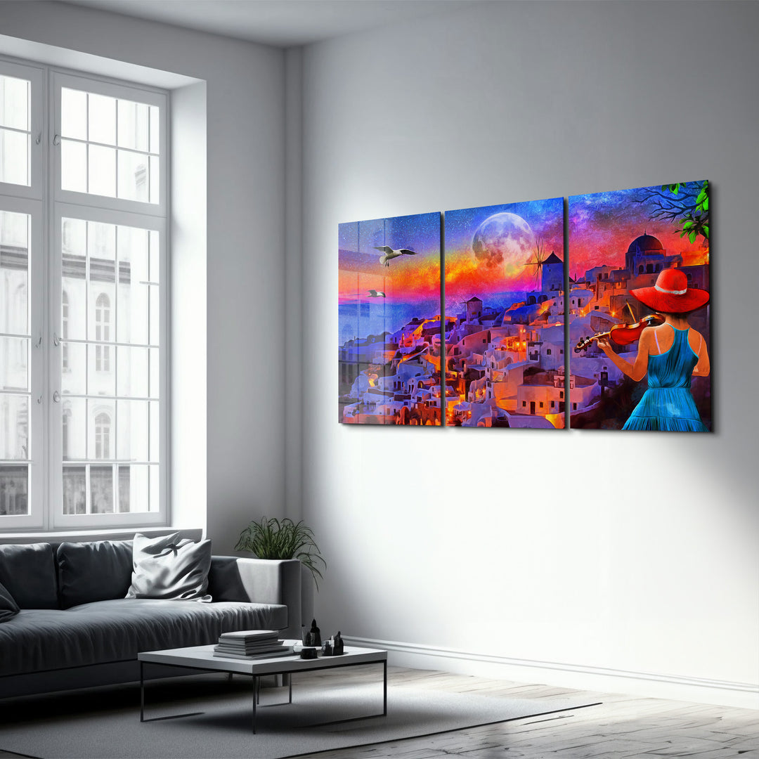 ・"Dream Town - Trio"・Glass Wall Art