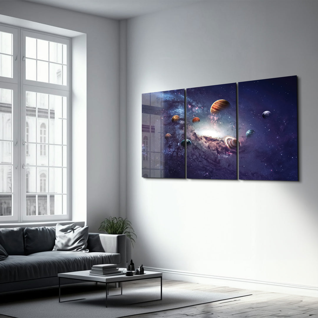 ・"Galaxy - Trio"・Glass Wall Art