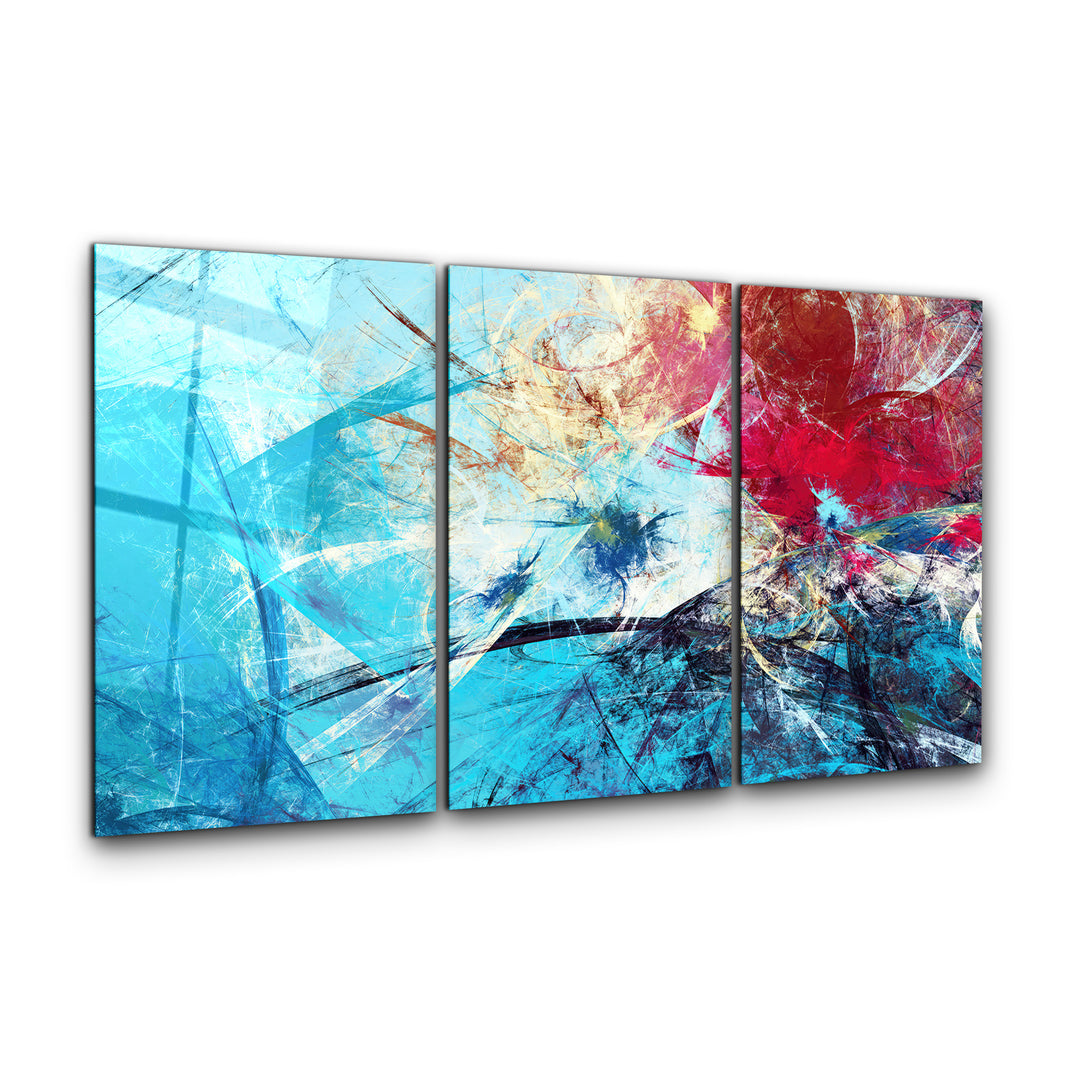 ・"Sea Reflection - Trio"・Glass Wall Art