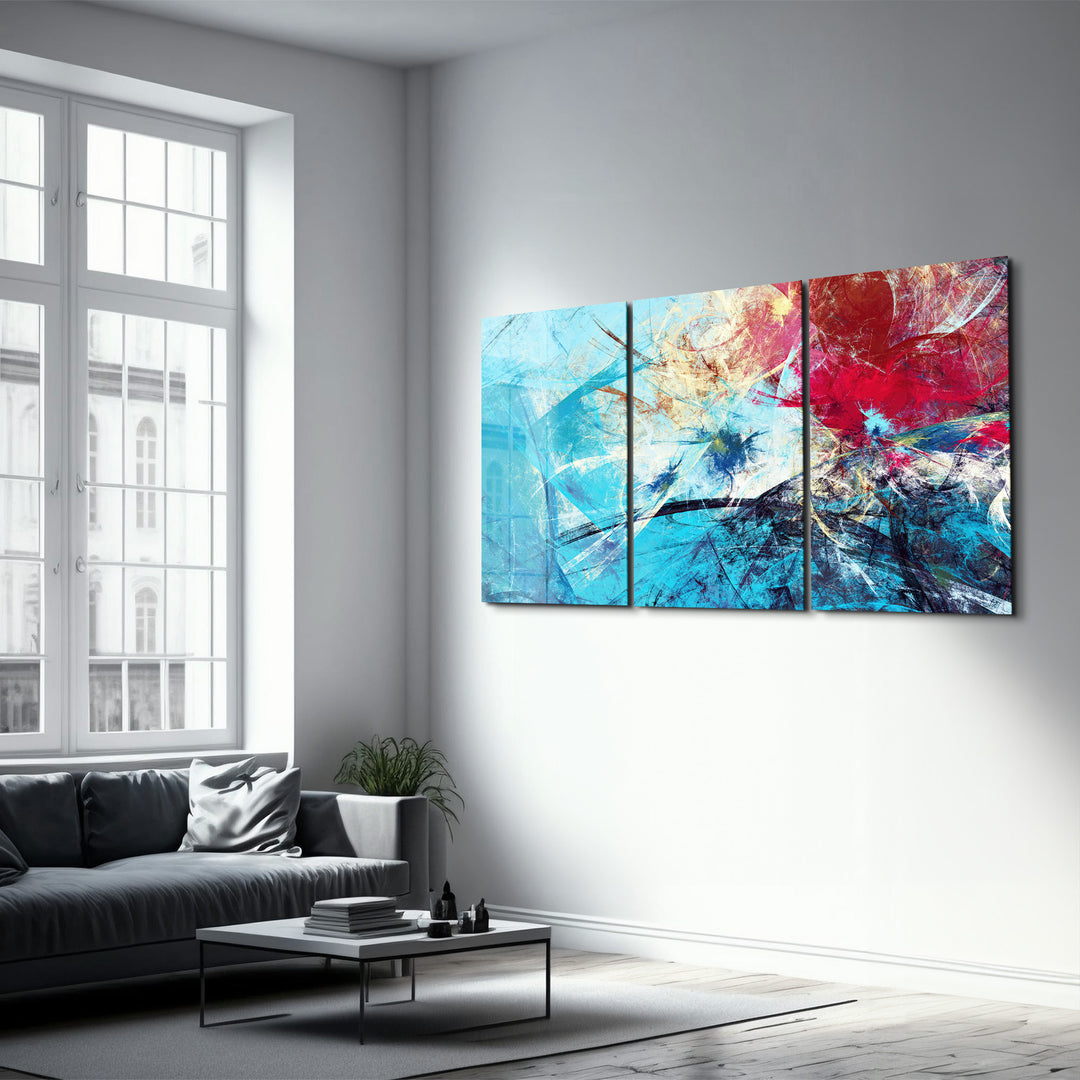 ・"Sea Reflection - Trio"・Glass Wall Art