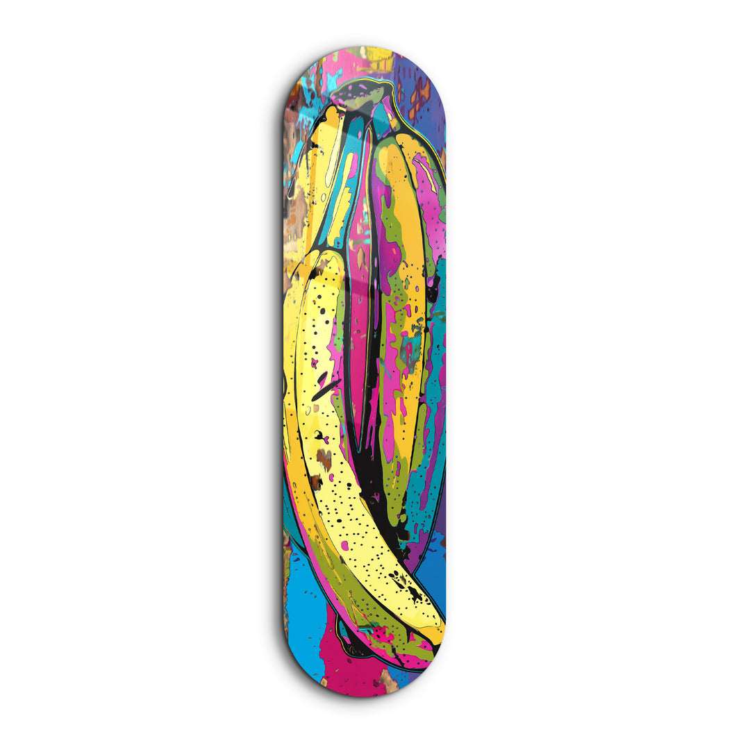 Bananas with Paint | Glass Wall Art