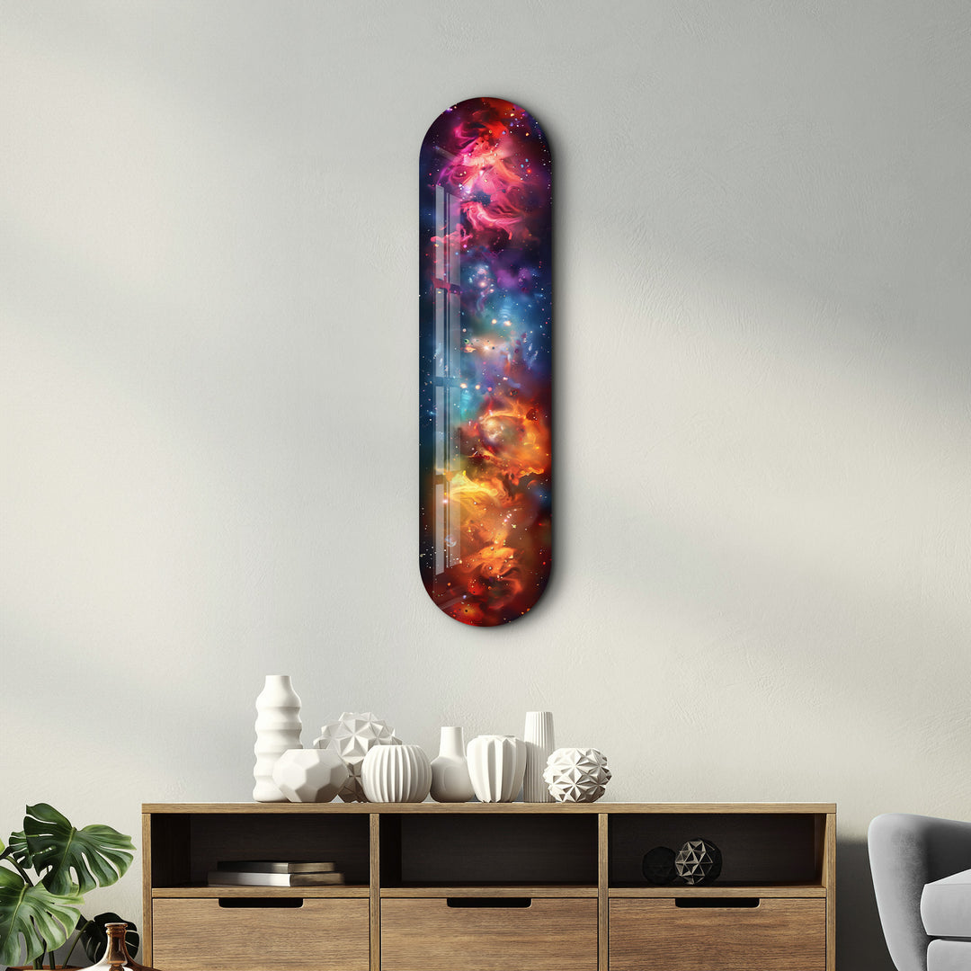 Colourful Space V1 | Glass Wall Art